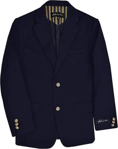 Johnnie Lene Dress Up Boys' Blazer Navy Blue Jacket Size 14 - Picture 1 of 2