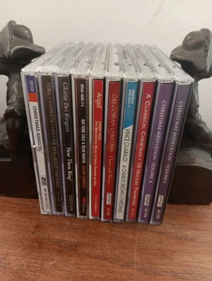 10 CD Christmas Music Lot: Classical, Gregorian Chant, Bells, Carols, etc. Foto 1 de 4