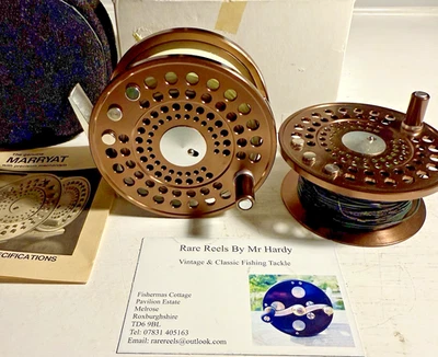 Rare Marryat 8.5A Trout Fly Reel and Spare Spool with Fly Lines Case & Box - Image 1 of 4