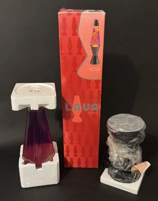 Vintage 2003 Lava Brand Motion Lamp Orange & Purple Liquid 16.5" New Old Stock - Image 1 of 4