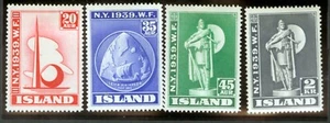 ICELAND Scott 213-216 1939 Karlsefni Trylon Ericsson Perisphere M H FVF - Picture 1 of 6