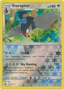 Holograma Inverso Staraptor 83/111 Raro SM - Invasión Carmesí Pokemon Juego de Cartas Coleccionables - Imagen 1 de 1