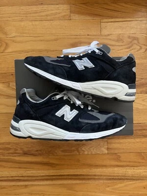 New Balance 990v2 M990NB2 Made In USA 2021 Navy Blue Grey Steel Kith - Image 1 of 4