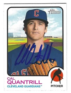 CAL QUANTRILL CLEVELAND INDIANS GUARDIANS SIGNED CARD COLORADO ROCKIES SD PADRES - Picture 1 of 1
