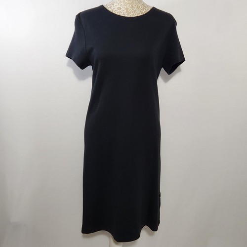 UNDERCOVER Abito donna nero girocollo manica corta tasche nascoste elasticizzato Horny Toad taglia M