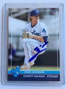 Evan Johnson Everett Aquasox 2022 Autographed Card Seattle Mariners Signed