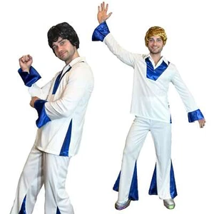 1970S 80S EUROVISION DISCO COSTUME DISCO FANCY DRESS MENS OUTFIT MAMA MIA - Picture 1 of 4