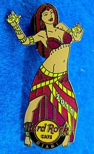 MIAMI SEXY ARABIAN NIGHTS BELLY DANCER GIRL MUSICAL ZILS Hard Rock Cafe PIN LE - Picture 1 of 1