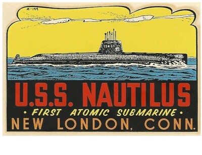 Vintage 1954 Travel Decal Image USS Nautilus ...