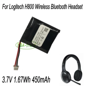 Batería recargable 450mAh 1.67Wh para auriculares inalámbricos Bluetooth Logitech H800 - Imagen 1 de 5