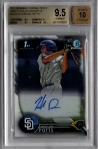 2016 Bowman Draft Baseball Chrome Hudson Potts AUTO PADRES BGS 9.5/10 GEM MINT - Picture 1 of 1