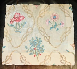 William Morris Archiv Stoffmuster--Kelmscott Rankgitter: Sand/Eisvogel--Neu - Bild 1 von 4