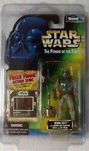 Kenner Star Wars Power of The Force Boba Fett 1997 Green with freeze frame