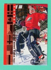 (1) MARC DENIS TEAM CANADA  GOALIE ROOKIE  HOCKEY SIGNED CARD (G7621)