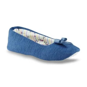 Pink K Women's Marla Heathered Blue Ballet Slippers 5/6, 7/8, 9/10 - Picture 1 of 4