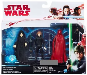 Star Wars Force Link 3PC SET Emperor Palpatine Luke Skywalker Royal Guard Sounds - Picture 1 of 7