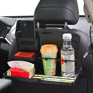 Universal Folding Car Back Seat Tray Table Food Drink Cup Tray Holder Desk Mount - Picture 1 of 12
