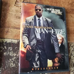 MAN ON FIRE MOVIE DVD Denzel Washington Excellent Free Ship Thriller - Foto 1 di 1