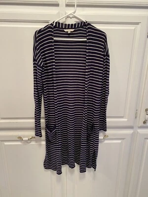 Athleta Navy White Retreat Long Cardigan Women’s Size S - Image 1 of 4