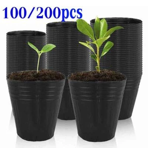 100/200X Plant Flower Pots Living Garden Nursery Seedlings Pot Container 6.5-9cm - Picture 1 of 12