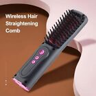 Wireless Hot Comb Straightener Hair Curler Straightener Comb