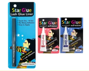 Adhesivo para pestañas Star Glue impermeable / delineador de pegamento para pestañas / transparente, negro - Imagen 1 de 7