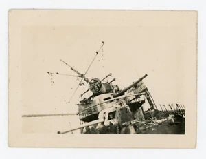 PHOTO snapshot, marine nationale navire de guerre véhicule WW2 - Picture 1 of 2