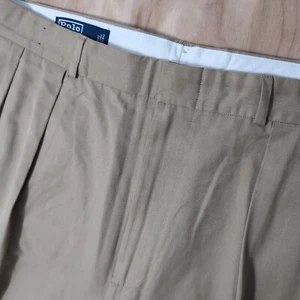 Polo Ralph Lauren Bundfaltenhose einfarbig hellbraun Seide/Baumwollmischung Gr: 36x32 - Bild 1 von 11