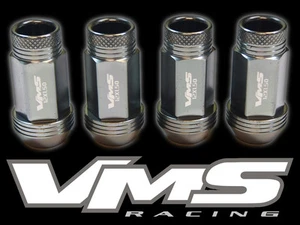 VMS RACING 20 48MM PREMIUM EXTENDED ALUMINUM WHEEL LUG NUTS 12X1.5 GUNMETAL GM2 - Picture 1 of 8