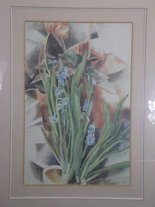  Framed Triple Matted Reflecting Glass Demuth Print 5816 Flower Study #1 0011010 - Picture 1 of 8