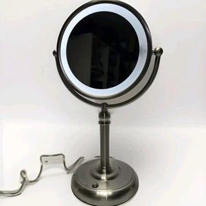 Zadro Lighted Vanity Mirror Dual-Sided Magnified LED Nickel Finish 18" - Picture 1 of 17