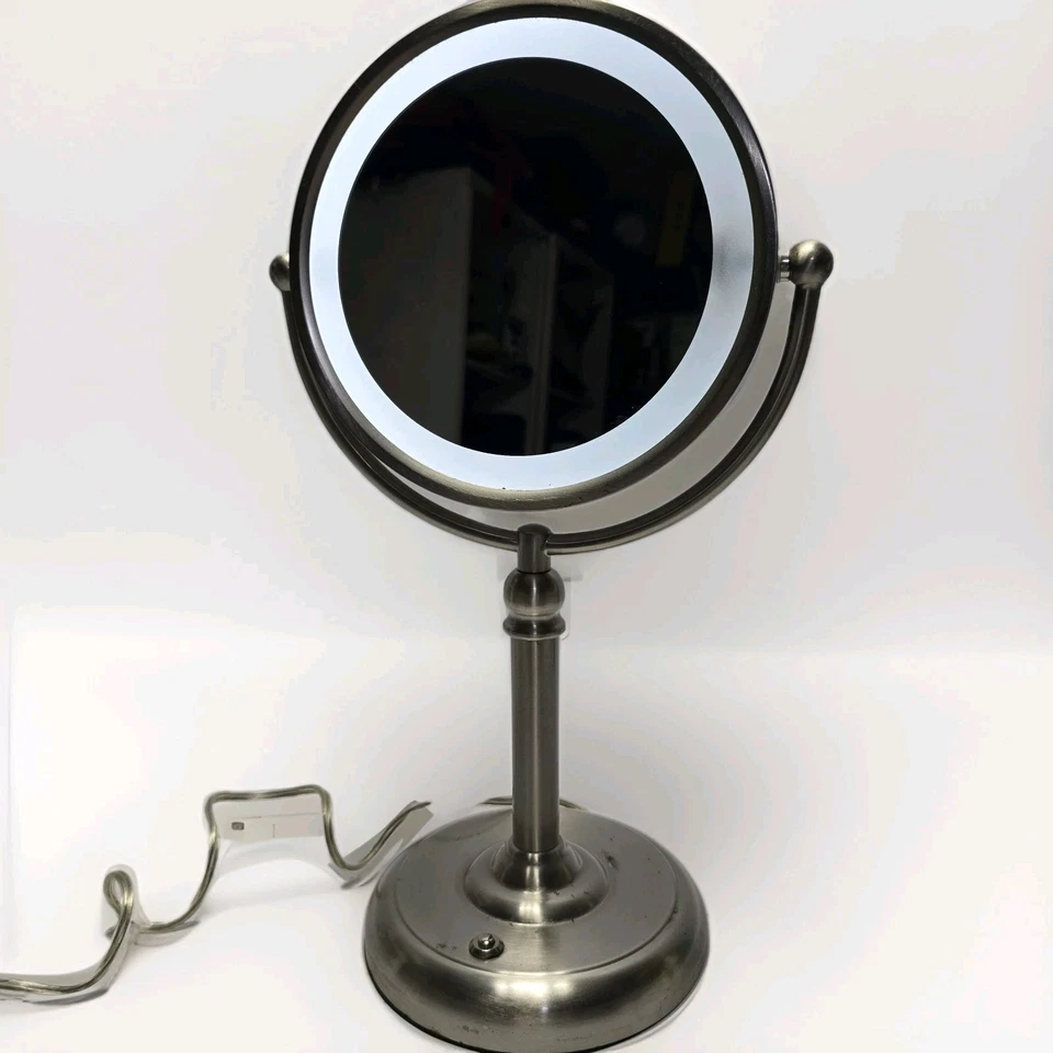 Zadro Lighted Vanity Mirror Dual-Sided Magnified LED Nickel Finish  18" - Image 1 of 4