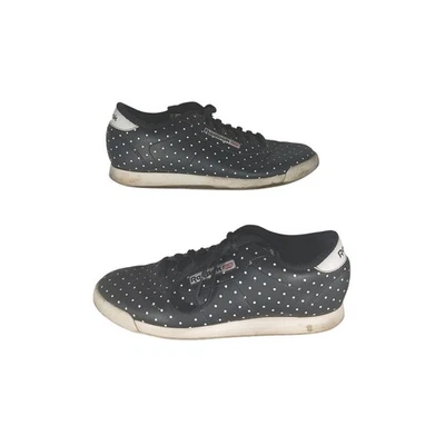 Zapatillas deportivas Reebok clásicas negras blancas a lunares para mujer talla 8 Foto 1 de 4