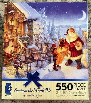 Older (2010) Ceaco jigsaw puzzle;  Santa at the North Pole;  550 pcs - Image 1 of 2