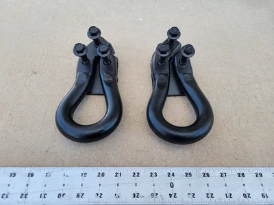 Juego de ganchos de remolque delanteros Ford F250 F350 Super Duty Excursion 1999-2007 accesorios OEM Foto 1 de 4