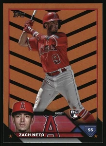 Actualización Topps 2023 #US98 Zach Neto lámina naranja y negra - Imagen 1 de 2