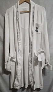 Lauren Ralph Lauren Monogramed White Bathrobe XL 100% Cotton - Picture 1 of 6