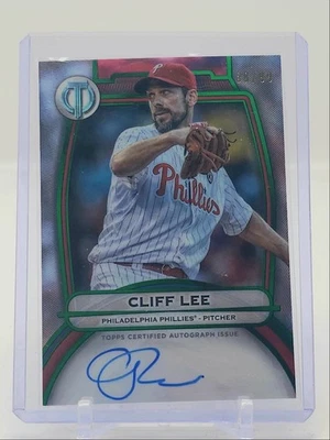 CLIFF LEE 2025 TOPPS TRIBUTE AUTÓGRAFO GREEN PHILLIES AUTOMÁTICO/99 Q3824 Foto 1 de 2