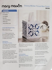 Mary Maxim Snowy Winter Tissue Box Cover 26226 plastic canvas needlework kit NEW - Picture 1 of 4