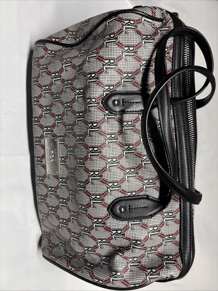 Bolso de mano Ralph Lauren de lona gris para mujer Foto 1 de 4