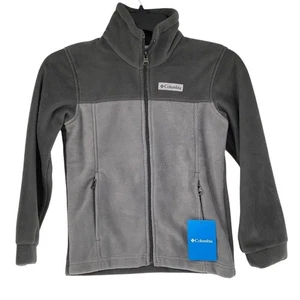 Columbia Boys Small City Grey Steens Mountain II Fleece Jacket Zip Up G10-16 - Picture 1 of 6