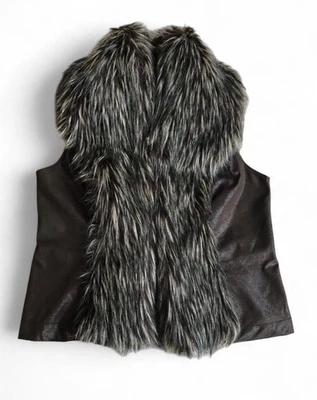 Colete Feminino de Pele Sintética Marrom INC INTERNATIONAL CONCEPT Tamanho G - Imagem 1 de 4