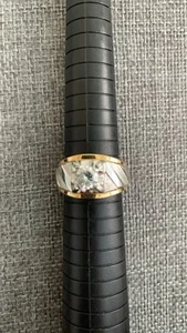 ESPO Mens Ring 14k Gold Electroplated CZ Size 10 - Picture 1 of 5