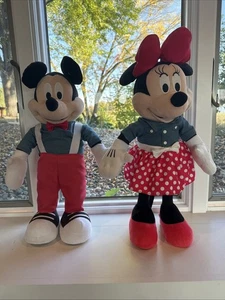 Valentine's Disney Mickey And Minnie Mouse Standing Doll Figures Walmart 24” - Picture 1 of 15