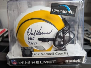 Dick Vermeil Coach Mondfinsternis LA Rams handsigniert signed Mini Helm BAS Coa - Bild 1 von 2