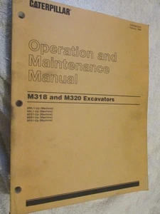 CAT Factory OEM Caterpillar M318C M320C OPERACIÓN MANTENIMIENTO MANUAL EXCAVADORAS - Imagen 1 de 6