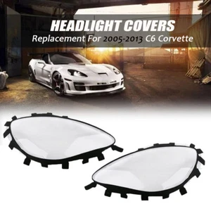 Para C6 Corvette Vette C6 2005-2013 Faro transparente Cubierta de lente + Juntas Par L + R - Imagen 1 de 10