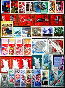 Russia MNH USSR 40 Stamps Set СССР Space Red Cross Ship Lenin Sport - Picture 1 of 14