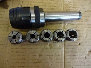 3MT collet chuck + 5 collets 6,8,10,12,14mm x 12mm draw bar - Picture 1 of 6