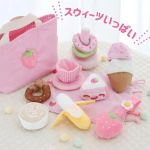 Mother Garden Strawberry Cafe Set Cloth Toys for Ages 0.5 and Up - Picture 1 of 15